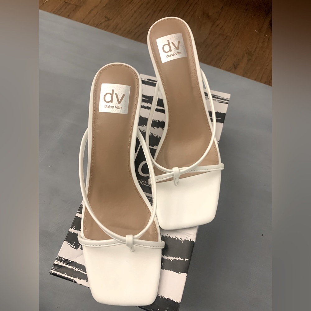 Dolce Vita White Heeled Sandals